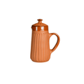 Sowpeace Small Terracotta Ceramic Pitcher with Lid – Handcrafted Mini Water Jug for Rustic Kitchen & Table Décor – 1000ml - Sowpeace - 