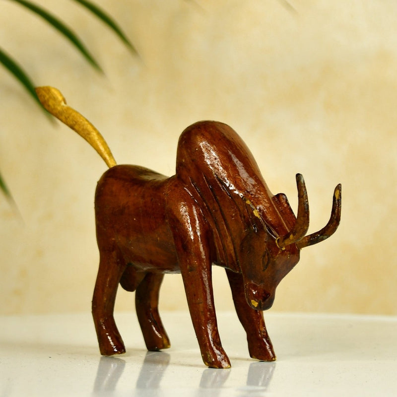Sowpeace Small Wooden Ox: Artisan Home Decor – view 5