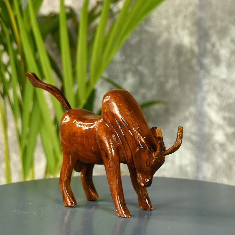 Sowpeace Small Wooden Ox: Artisan Home Decor – view 1
