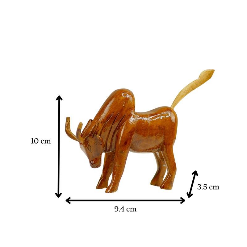 Sowpeace Small Wooden Ox: Artisan Home Decor