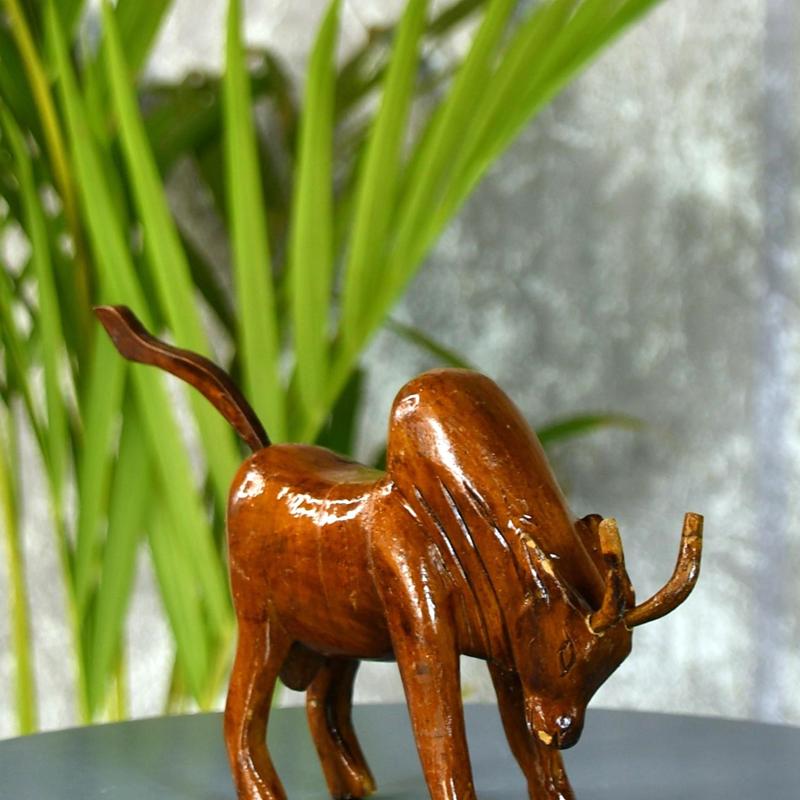 Sowpeace Small Wooden Ox: Artisan Home Decor - Tabletop - Sowpeace - Animal - New Arrivals