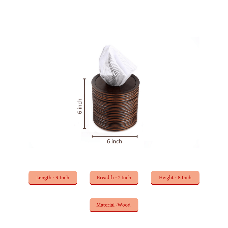 Sowpeace Stylish Acacia Wood Tissue Organizer – view 5