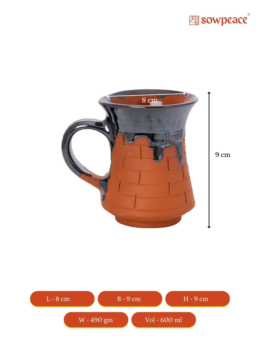 Sowpeace Terracotta Coffee Mug of Smile - Sowpeace - Sowpeace Terracotta Coffee Mug of Smile - Terr - Uten - Terr - TCMS - Sowpeace