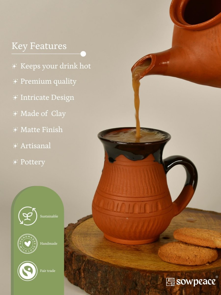 Sowpeace Terracotta Coffee Mug: Stylish Kitchen and Home Accent