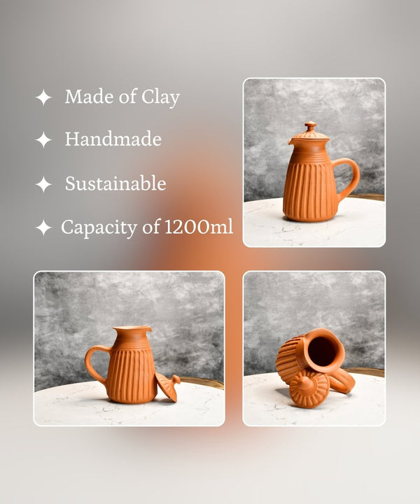 Sowpeace Terracotta Jug: Artful, Functional Home & Kitchenware — image 3