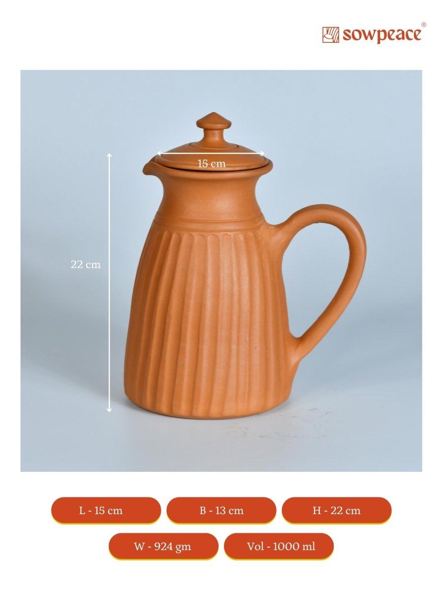 Sowpeace Terracotta Jug: Artful, Functional Home & Kitchenware