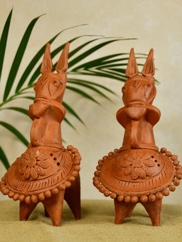 Sowpeace Terracotta Kathakali Horse: Artisan Tabletop Decor - Sowpeace - Sowpeace Terracotta Kathakali Horse: Artisan Tabletop Decor - Terr - Terr - TT - TKH - Sowpeace