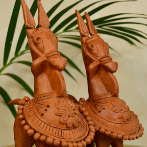 Sowpeace Terracotta Kathakali Horse: Artisan Tabletop Decor - Sowpeace - Sowpeace Terracotta Kathakali Horse: Artisan Tabletop Decor - Terr - Terr - TT - TKH - Sowpeace