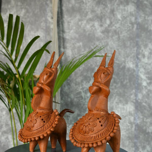 Sowpeace Terracotta Kathakali Horse: Artisan Tabletop Decor - Sowpeace - Sowpeace Terracotta Kathakali Horse: Artisan Tabletop Decor - Terr - Terr - TT - TKH - Sowpeace