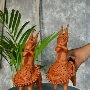 Sowpeace Terracotta Kathakali Horse: Artisan Tabletop Decor - Sowpeace - Sowpeace Terracotta Kathakali Horse: Artisan Tabletop Decor - Terr - Terr - TT - TKH - Sowpeace