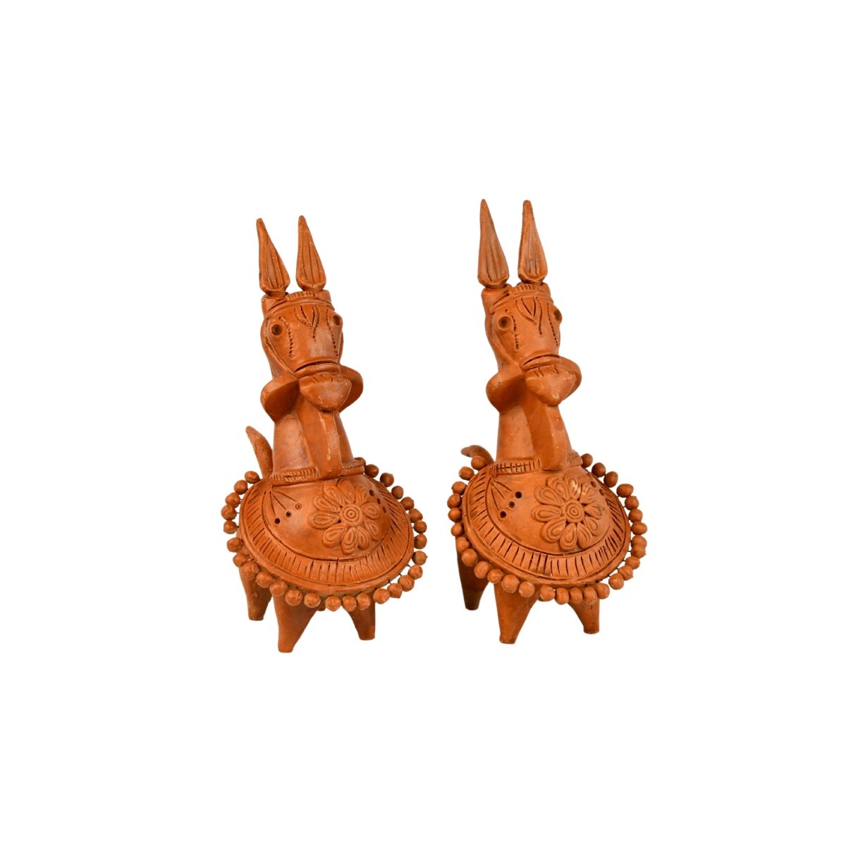 Sowpeace Terracotta Kathakali Horse: Artisan Tabletop Decor - Sowpeace - Animal - New Arrivals