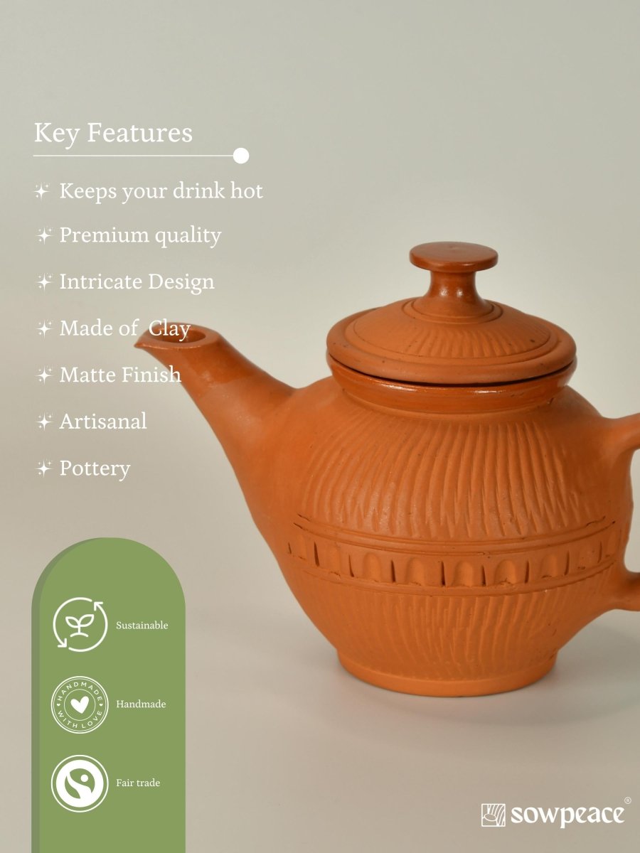 Sowpeace Terracotta Kettle: Artful Fusion for Home and Kitchen