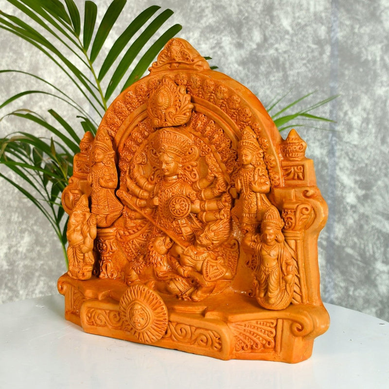 Sowpeace Terracotta Large Durga: Artisan Tabletop Decor – view 5