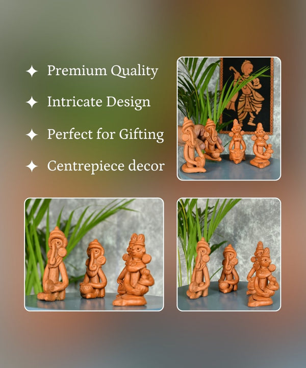 Sowpeace Terracotta Tribal Figurine Set: Artisan Tabletop Decor — image 3