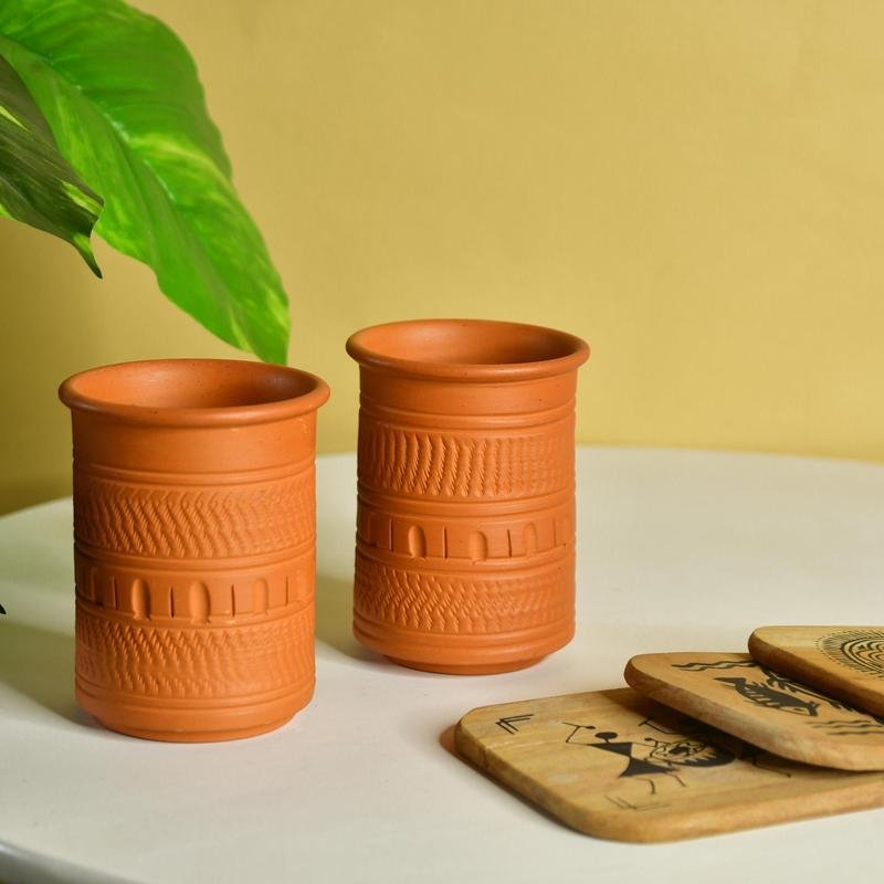 Sowpeace Terracotta Water Glass: Artful, Functional Home & Kitchenware - Utensils - Sowpeace - glasses - New Arrivals