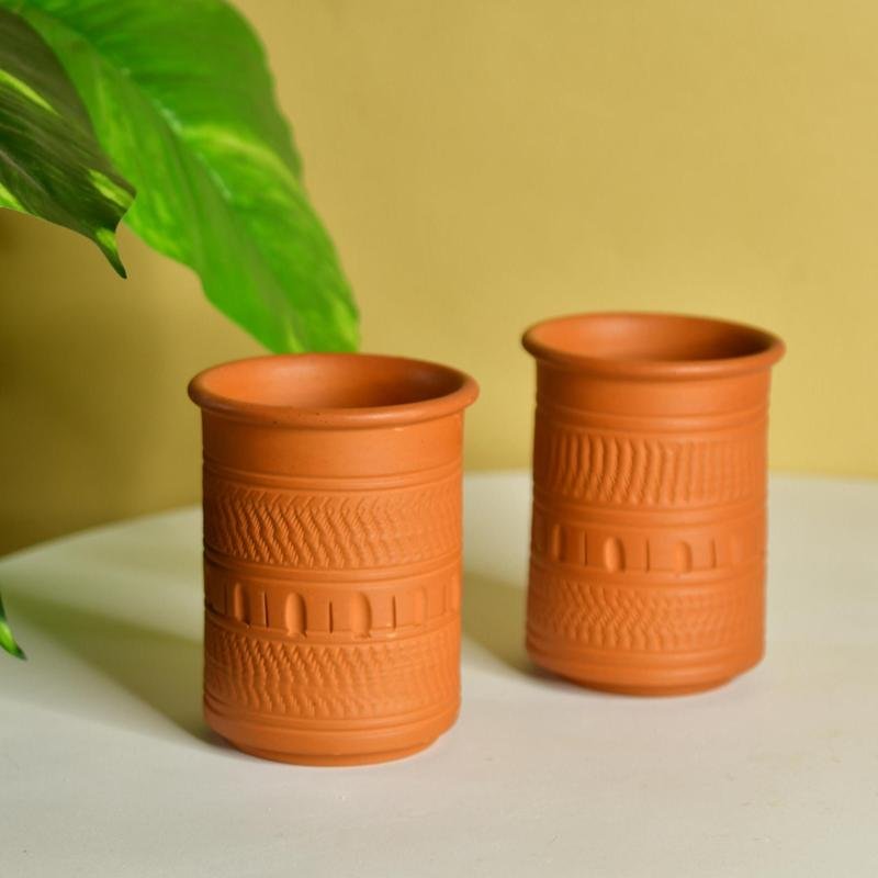 Sowpeace Terracotta Water Glass: Artful, Functional Home & Kitchenware