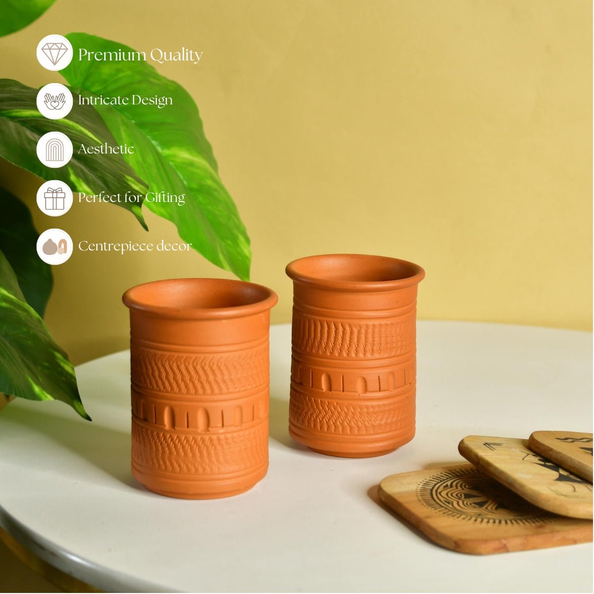 Sowpeace Terracotta Water Glass: Artful, Functional Home & Kitchenware