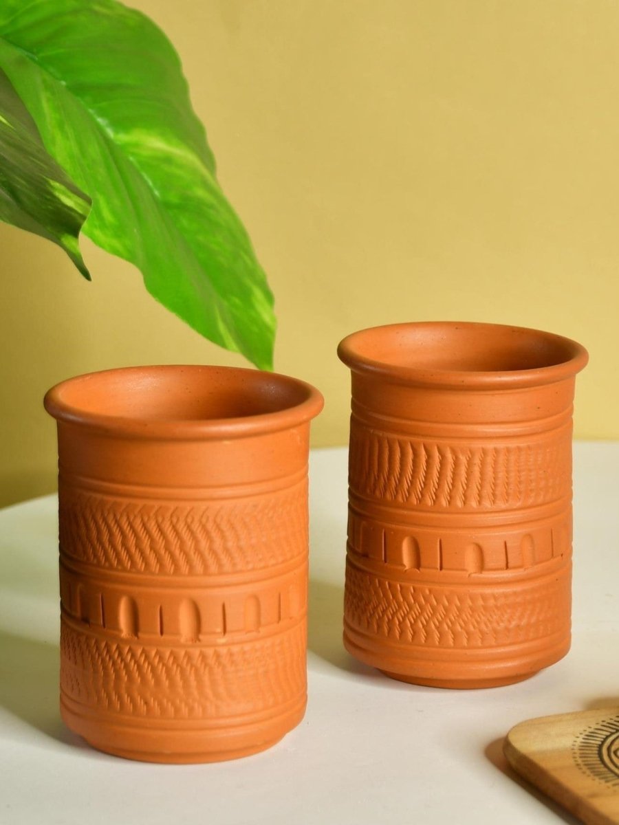 Sowpeace Terracotta Water Glass: Artful, Functional Home & Kitchenware