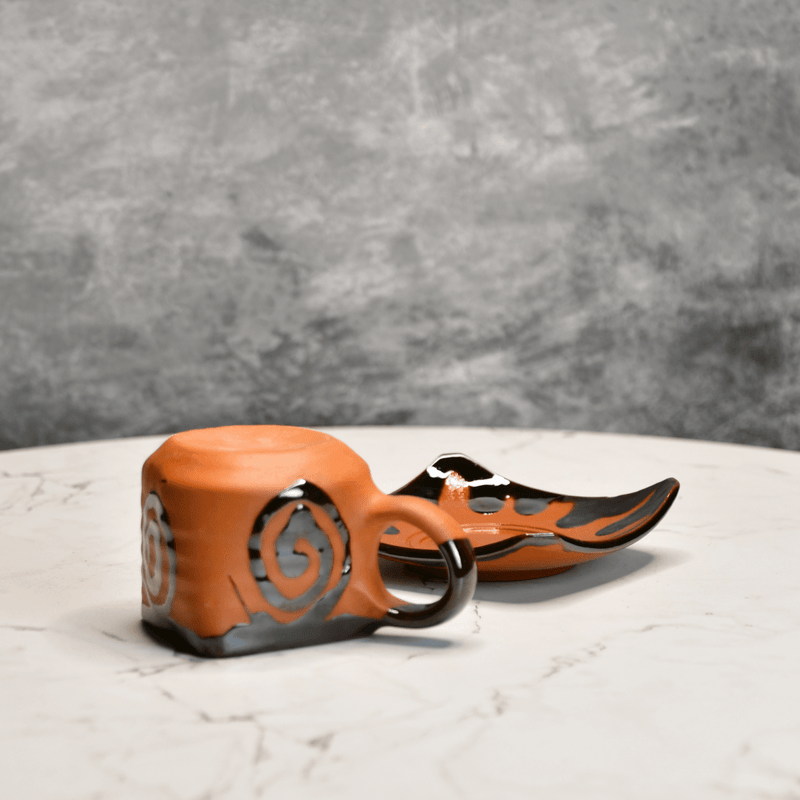 Sowpeace The Saucer Story (Set of 2) | Handcrafted Terracotta Tea & Coffee Saucers for Gifting & Daily Use – view 3