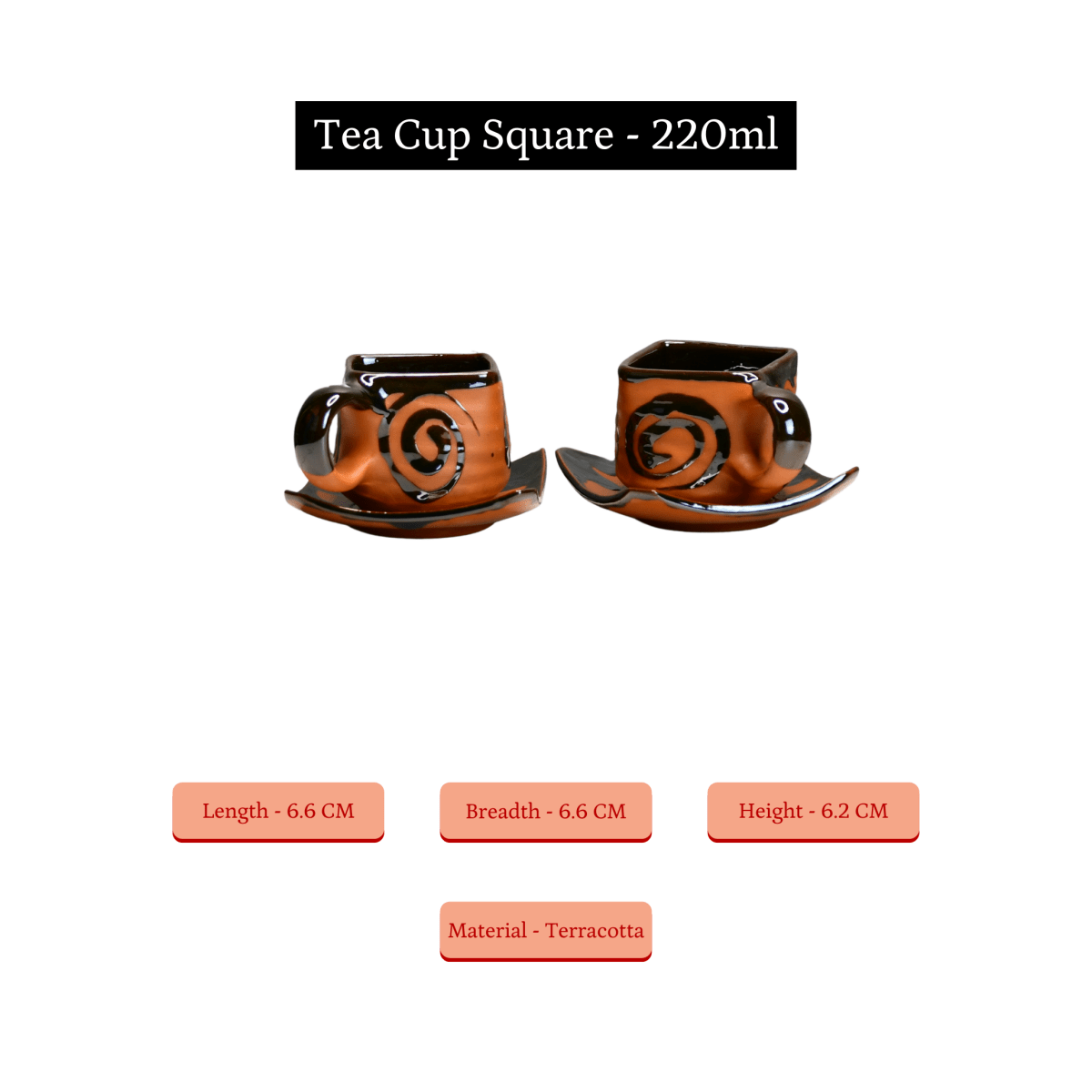 Sowpeace The Saucer Story (Set of 2) | Handcrafted Terracotta Tea & Coffee Saucers for Gifting & Daily Use - Sowpeace - 