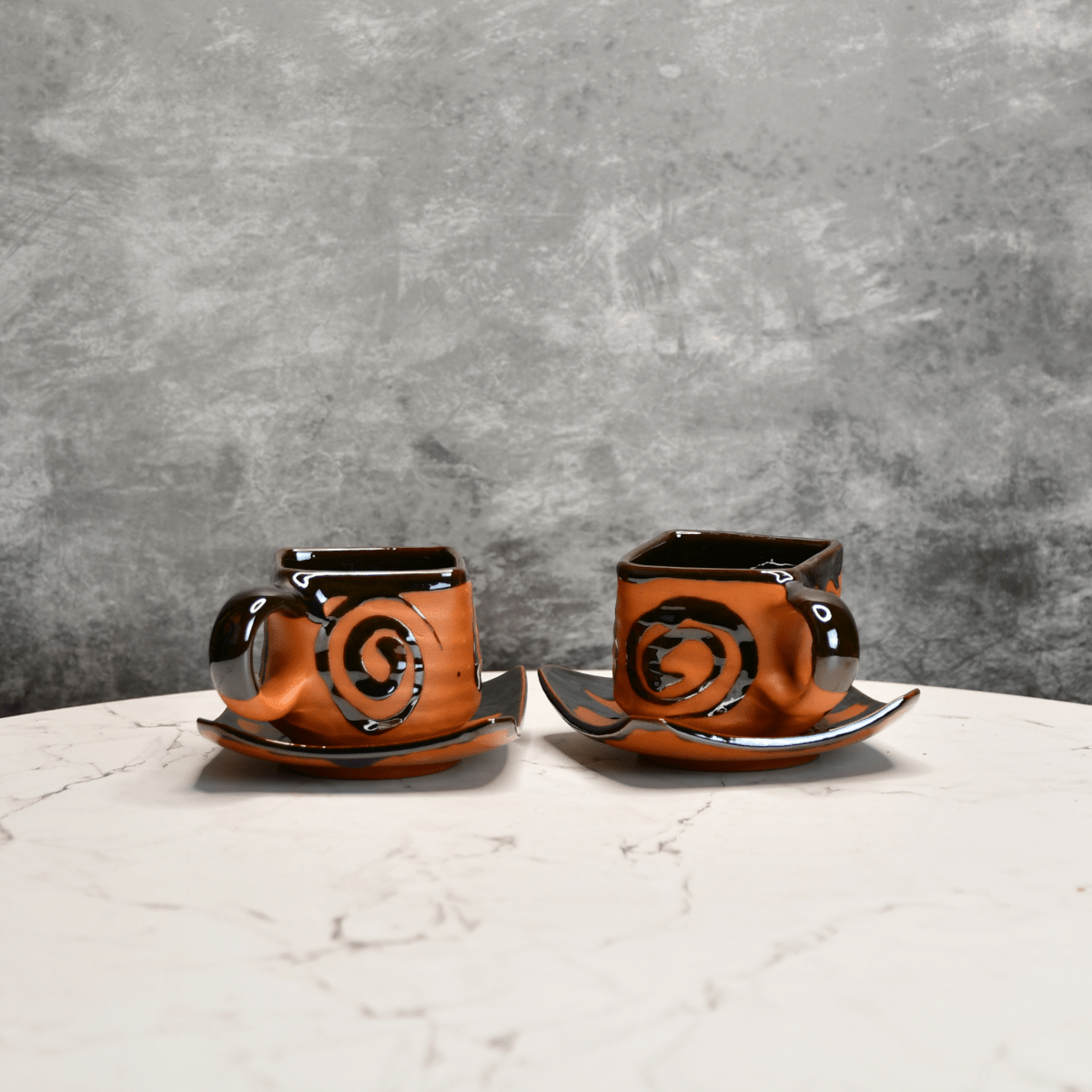Sowpeace The Saucer Story (Set of 2) | Handcrafted Terracotta Tea & Coffee Saucers for Gifting & Daily Use - Sowpeace - 