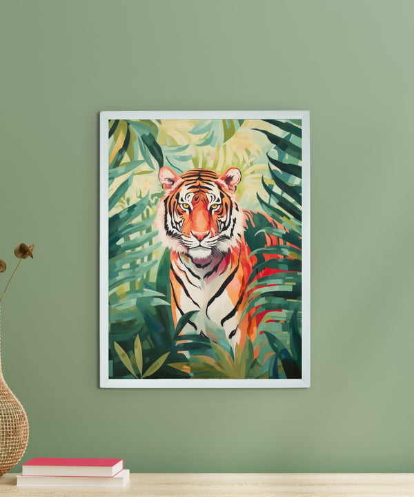 Sowpeace Tiger Canvas Wall Art: Premium Home Decor Print with Frame — main view