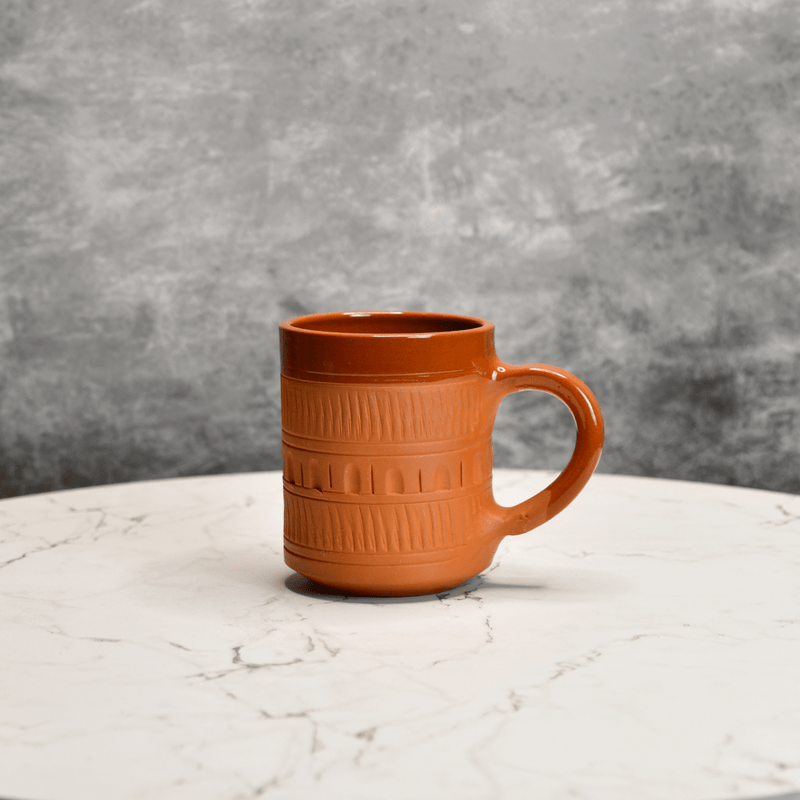 Sowpeace Traditional Terracotta Coffee Mugs (Set of 2) | Handcrafted Brown Tea & Coffee Cups for Gifting & Daily Use – view 5