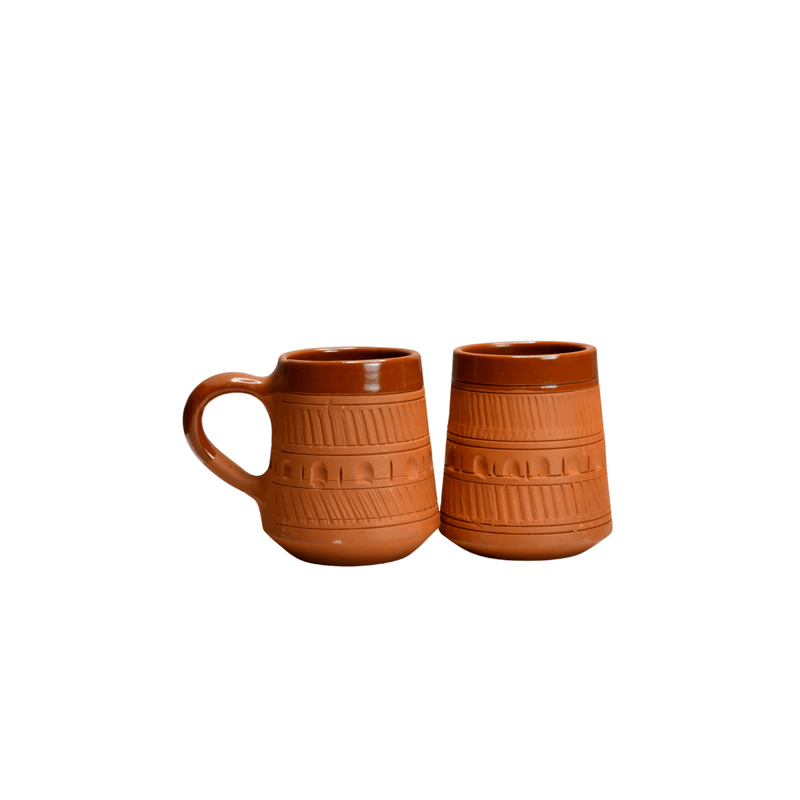 Sowpeace Traditional Terracotta Coffee Mugs (Set of 2) | Handcrafted Rustic Brown Tea & Coffee Cups for Gifting & Daily Use – view 8
