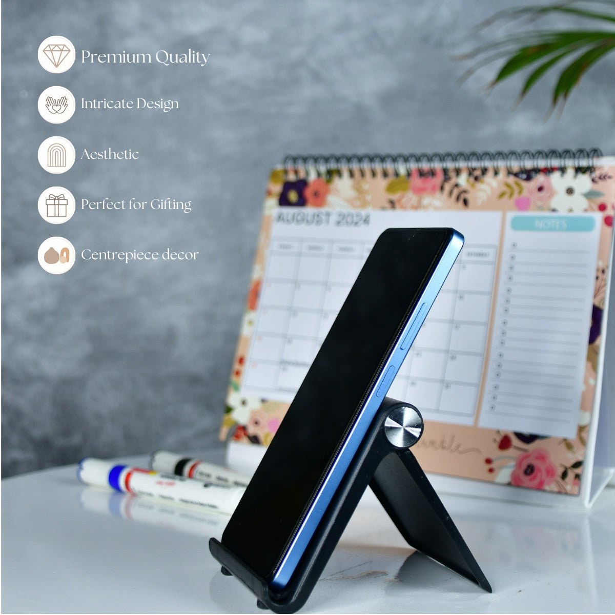 Sowpeace Trendy Adjustable Silver Tablet Stand with Black Hinges - Decor - Sowpeace - 