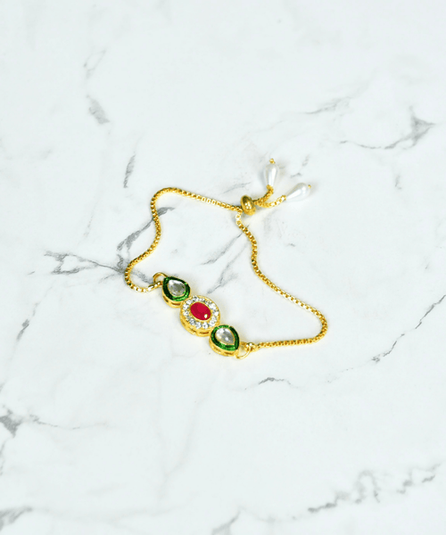 Sowpeace Triple Stone Accent Bracelet | Elegant Stainless Steel One‑Size Adjustable Jewelry for Women & Men