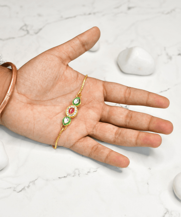 Sowpeace Triple Stone Accent Bracelet | Elegant Stainless Steel One‑Size Adjustable Jewelry for Women & Men — image 3