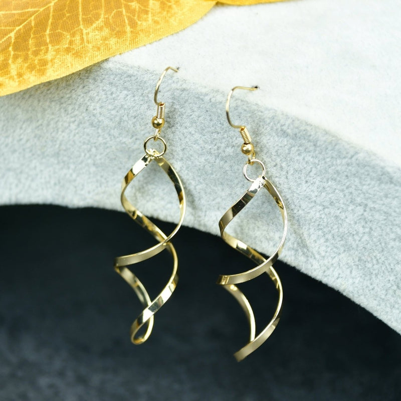 Sowpeace Twisted Gold Stainless Steel Earring Threads | Elegant One‑Size Lightweight Jewelry for Women & Daily Wear – view 1