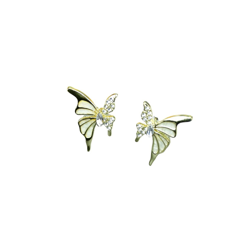 Sowpeace White Gold Stainless Steel Butterfly Earrings | Elegant One‑Size Lightweight Jewelry for Women & Daily Wear – view 5
