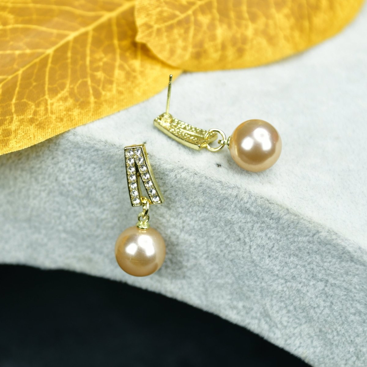 Sowpeace White Lining Gold Stainless Steel Earrings | Elegant One‑Size Lightweight Jewelry for Women & Daily Wear - Sowpeace - 
