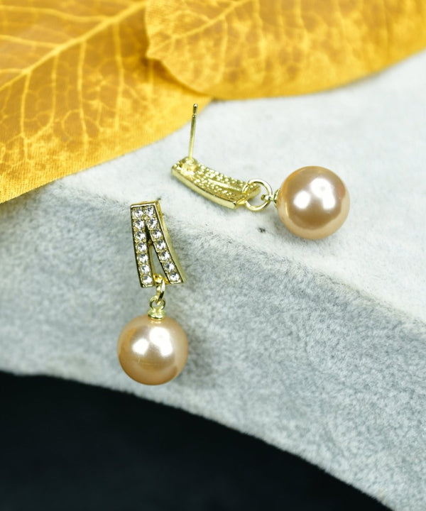 Sowpeace White Lining Gold Stainless Steel Earrings | Elegant One‑Size Lightweight Jewelry for Women & Daily Wear — image 2