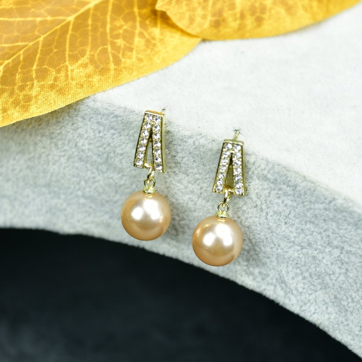 Sowpeace White Lining Gold Stainless Steel Earrings | Elegant One‑Size Lightweight Jewelry for Women & Daily Wear - Sowpeace - 