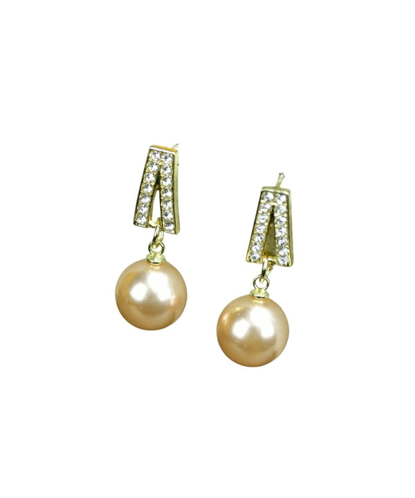 Sowpeace White Lining Gold Stainless Steel Earrings | Elegant One‑Size Lightweight Jewelry for Women & Daily Wear — image 5