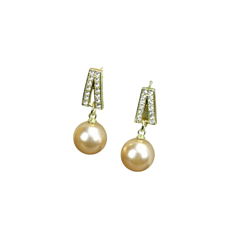 Sowpeace White Lining Gold Stainless Steel Earrings | Elegant One‑Size Lightweight Jewelry for Women & Daily Wear – view 5