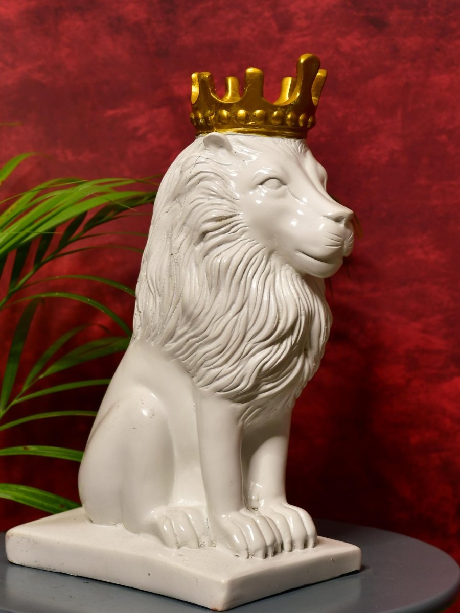 Sowpeace White Lion Showpiece - Decor - Sowpeace - Sowpeace White Lion Showpiece - RES - RLKW - TT - Sowpeace