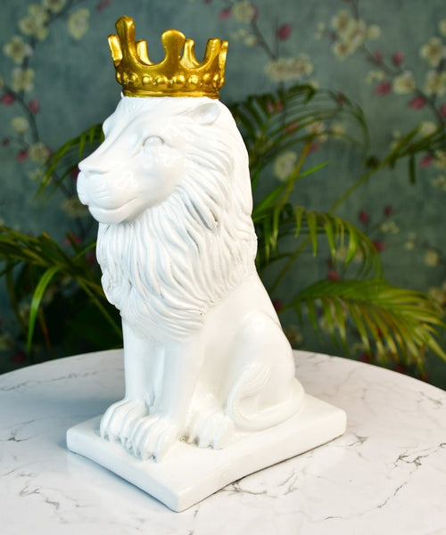 Sowpeace White Lion Showpiece
