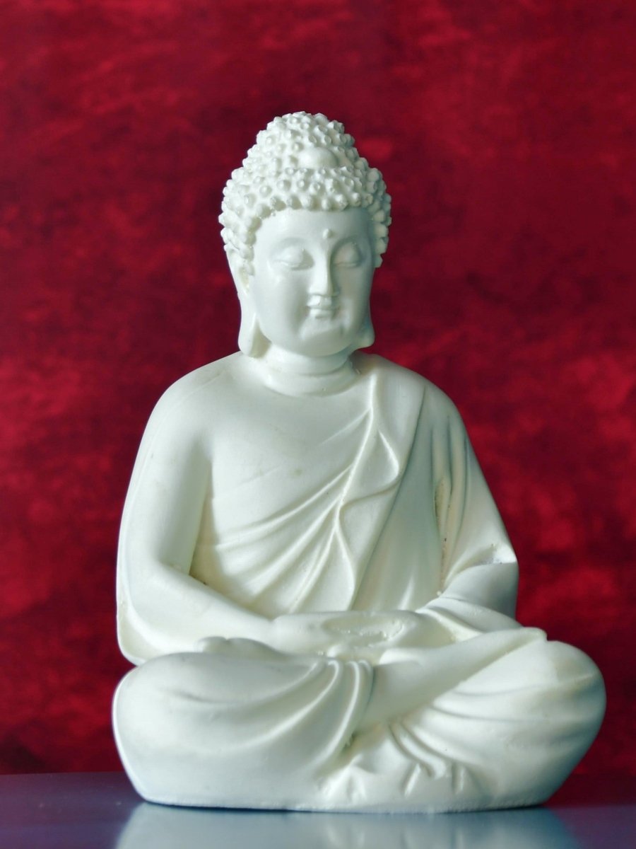 Sowpeace White Resin Buddha