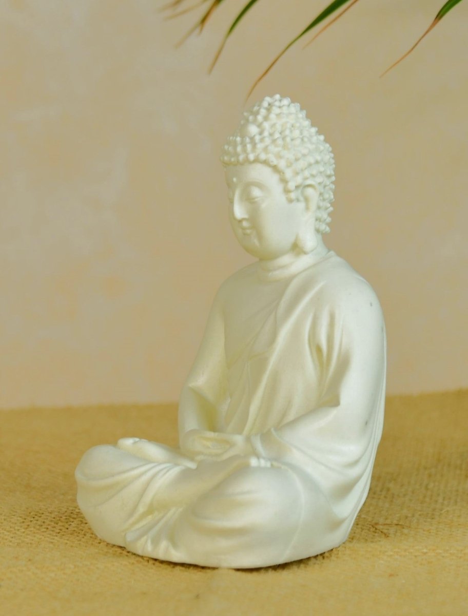 Sowpeace White Resin Buddha