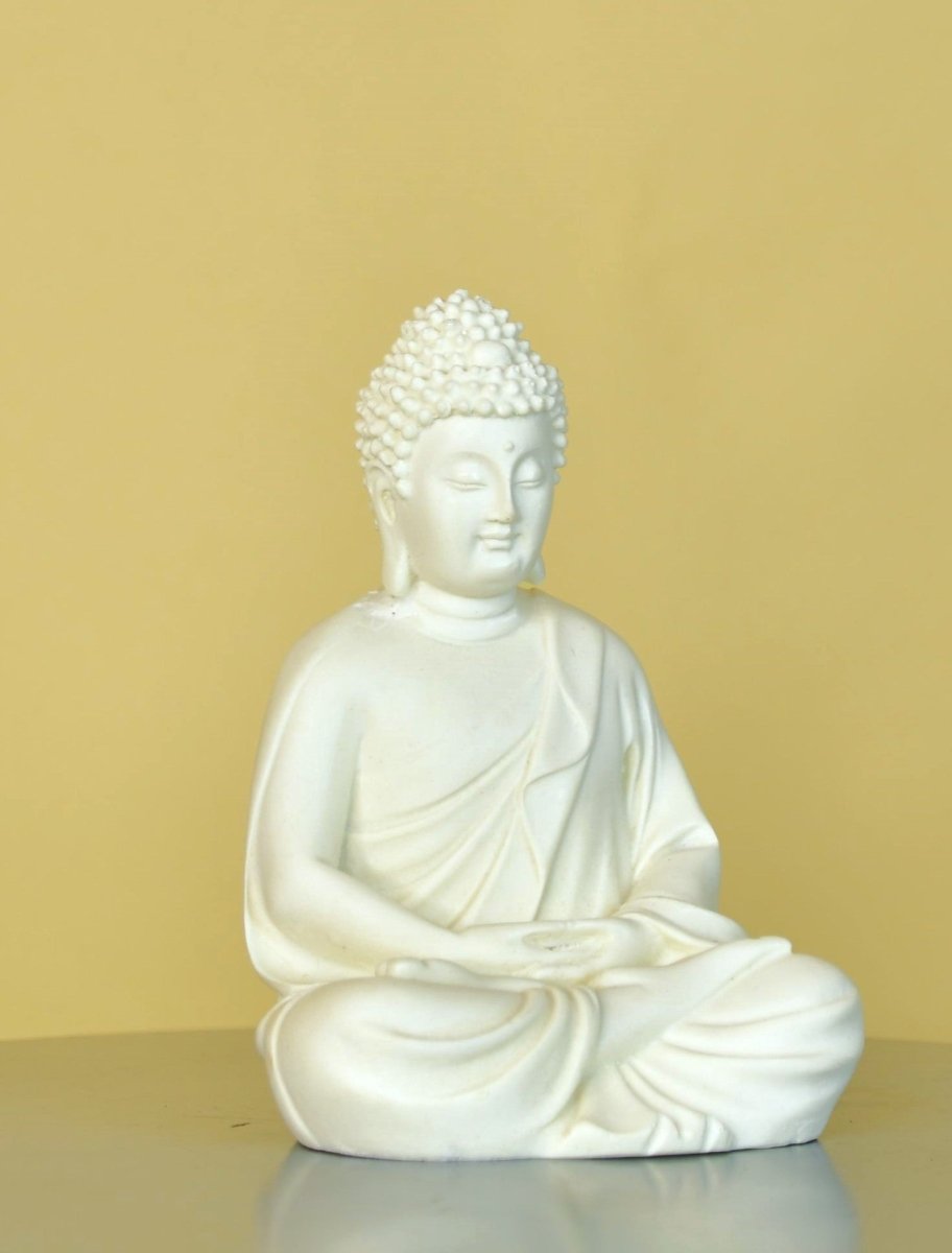 Sowpeace White Resin Buddha