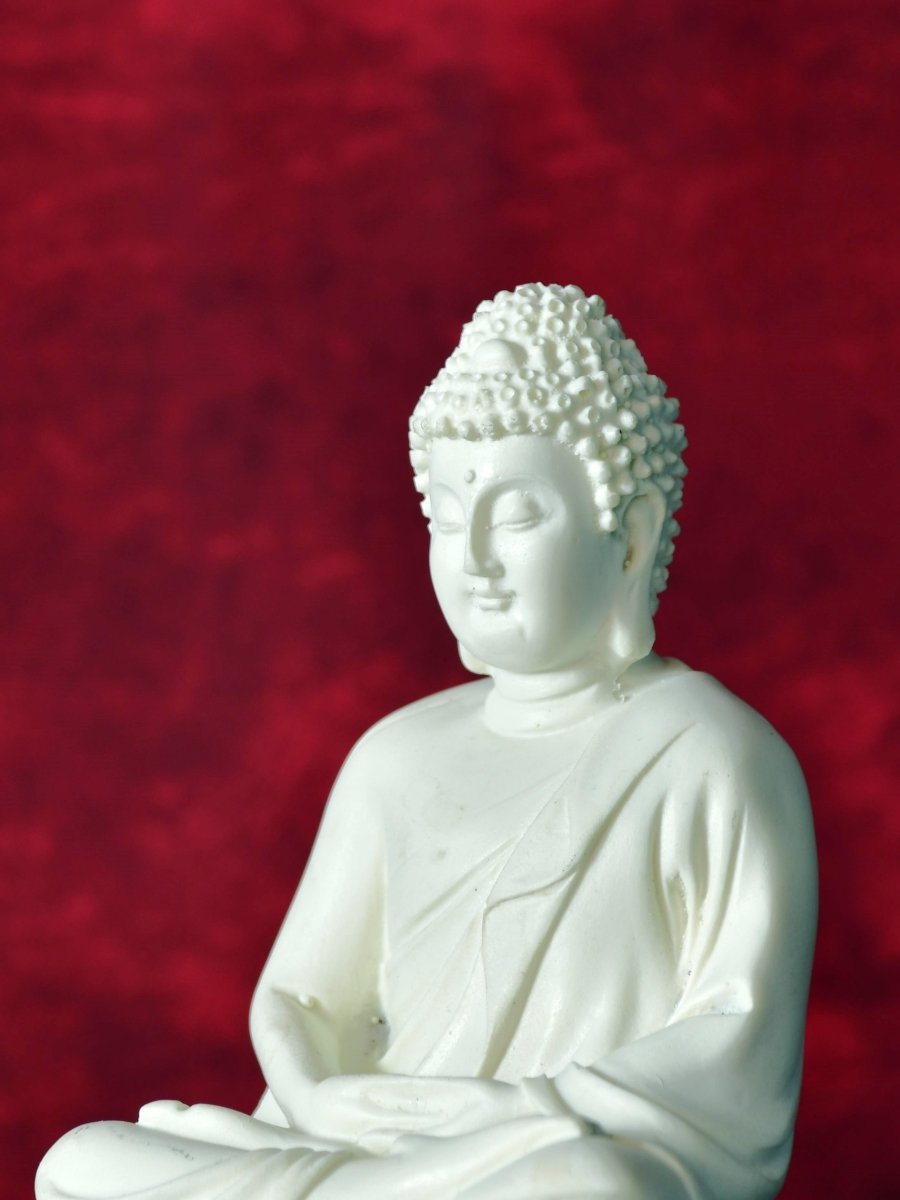 Sowpeace White Resin Buddha