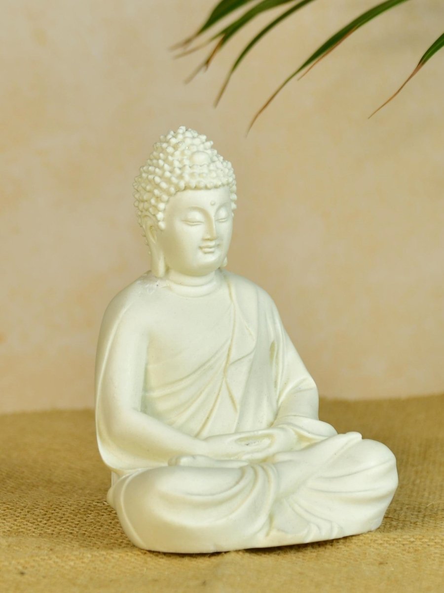 Sowpeace White Resin Buddha