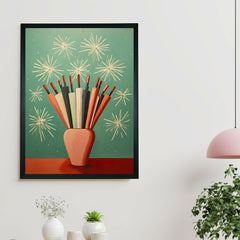 Sowpeace: Winter Festive Joy Abstracted Canvas – Premium Indian-Inspired Wall Art for Elegant Holiday Interiors - Additional View