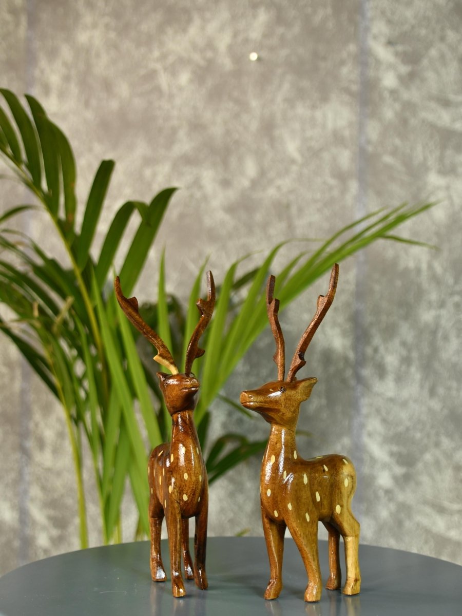 Sowpeace Wooden Dotted Deer: Small Artisan Decor - Sowpeace - Sowpeace Wooden Dotted Deer: Small Artisan Decor - Wood - WDDD - WDN - TT - Sowpeace