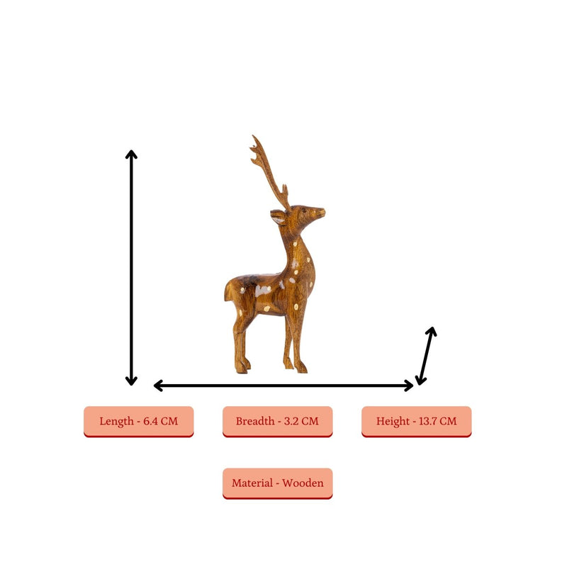 Sowpeace Wooden Dotted Deer: Small Artisan Decor – view 4