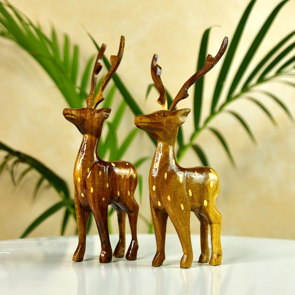 Sowpeace Wooden Dotted Deer: Small Artisan Decor - Tabletop - Sowpeace - Animal - New Arrivals