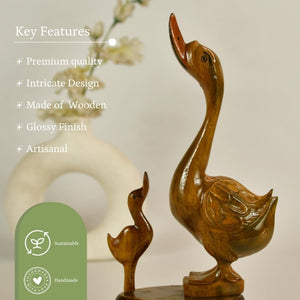 Sowpeace Wooden Duck Set: Artisan Home Decor Accent - Sowpeace - Sowpeace Wooden Duck Set: Artisan Home Decor Accent - Wood - WDDS - WDN - TT - Sowpeace